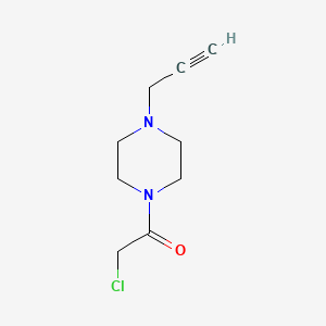 molecular formula C9H13ClN2O B12996840 2-Chloro-1-(4-(prop-2-yn-1-yl)piperazin-1-yl)ethan-1-one 