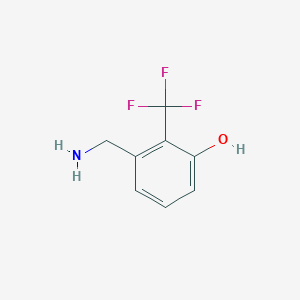 molecular formula C8H8F3NO B12996859 3-(Aminomethyl)-2-(trifluoromethyl)phenol 