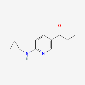 1-(6-(Cyclopropylamino)pyridin-3-yl)propan-1-one