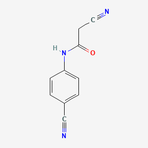 molecular formula C10H7N3O B12996868 2-cyano-N-(4-cyanophenyl)acetamide 