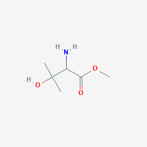 molecular formula C6H13NO3 B12996892 Methyl 2-amino-3-hydroxy-3-methylbutanoate 