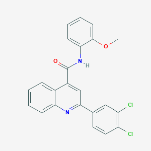 molecular formula C23H16Cl2N2O2 B12996903 2-(3,4-dichlorophenyl)-N-(2-methoxyphenyl)quinoline-4-carboxamide 