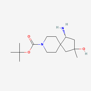 tert-Butyl (1R)-1-amino-3-hydroxy-3-methyl-8-azaspiro[4.5]decane-8-carboxylate