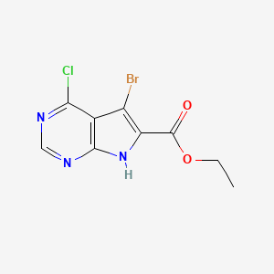 Ethyl 5-bromo-4-chloro-7H-pyrrolo[2,3-d]pyrimidine-6-carboxylate