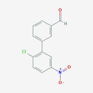 molecular formula C13H8ClNO3 B12996927 3-(2-Chloro-5-nitrophenyl)benzaldehyde CAS No. 1242339-09-8