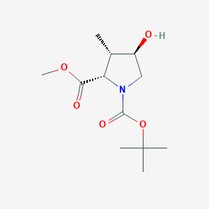 1-(tert-Butyl) 2-methyl (2S,3S,4R)-4-hydroxy-3-methylpyrrolidine-1,2-dicarboxylate