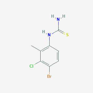 molecular formula C8H8BrClN2S B12996962 4-Bromo-3-chloro-2-methylphenylthiourea CAS No. 1263376-09-5