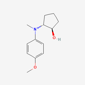 molecular formula C13H19NO2 B12997002 (1R,2R)-2-((4-Methoxyphenyl)(methyl)amino)cyclopentan-1-ol 