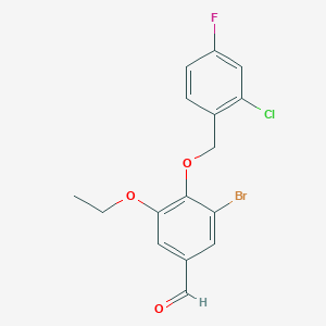 3-Bromo-4-((2-chloro-4-fluorobenzyl)oxy)-5-ethoxybenzaldehyde