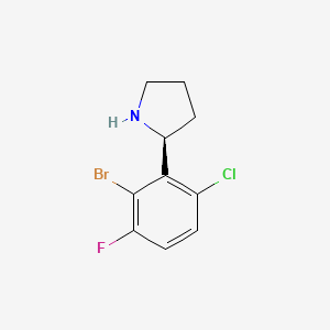 (S)-2-(2-Bromo-6-chloro-3-fluorophenyl)pyrrolidine