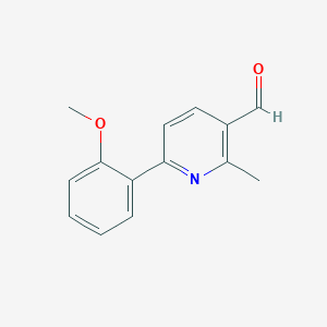 molecular formula C14H13NO2 B12997073 6-(2-Methoxyphenyl)-2-methylnicotinaldehyde 