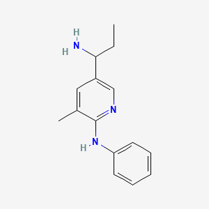 5-(1-Aminopropyl)-3-methyl-N-phenylpyridin-2-amine