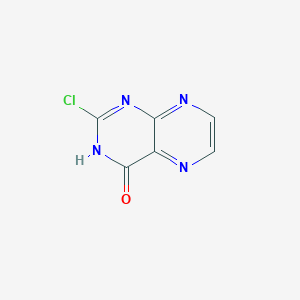 molecular formula C6H3ClN4O B12997091 2-Chloropteridin-4(3H)-one 