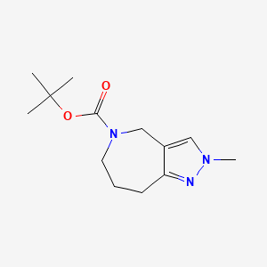 molecular formula C13H21N3O2 B12997100 tert-Butyl 2-methyl-2,6,7,8-tetrahydropyrazolo[4,3-c]azepine-5(4H)-carboxylate 