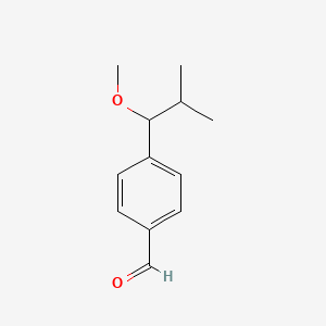 molecular formula C12H16O2 B12997124 4-(1-Methoxy-2-methylpropyl)benzaldehyde 