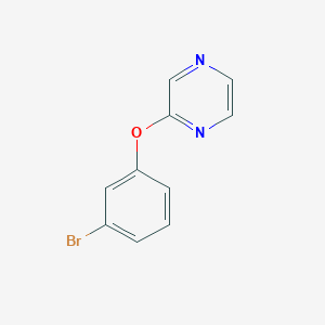 molecular formula C10H7BrN2O B12997143 2-(3-Bromophenoxy)pyrazine 