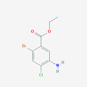 molecular formula C9H9BrClNO2 B12997170 Ethyl 5-Amino-2-bromo-4-chlorobenzoate 