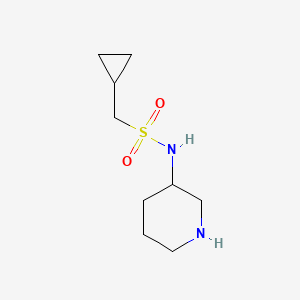 molecular formula C9H18N2O2S B12997189 1-Cyclopropyl-N-(piperidin-3-yl)methanesulfonamide 