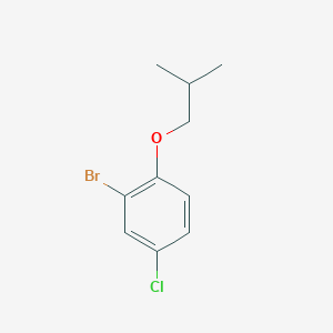 molecular formula C10H12BrClO B12997206 2-Bromo-4-chloro-1-isobutoxybenzene 