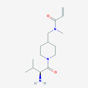 molecular formula C15H27N3O2 B12997219 (S)-N-((1-(2-Amino-3-methylbutanoyl)piperidin-4-yl)methyl)-N-methylacrylamide 