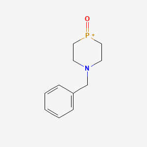 molecular formula C11H15NOP+ B12997236 1-Benzyl-1,4-azaphosphinane 4-oxide 