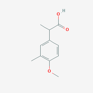 molecular formula C11H14O3 B12997246 2-(4-Methoxy-3-methylphenyl)propanoic acid 