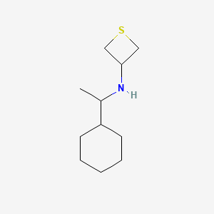 molecular formula C11H21NS B12997266 N-(1-Cyclohexylethyl)thietan-3-amine 