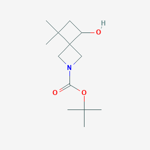 molecular formula C13H23NO3 B12997308 tert-Butyl 7-hydroxy-5,5-dimethyl-2-azaspiro[3.3]heptane-2-carboxylate 