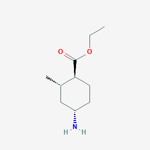 molecular formula C10H19NO2 B12997333 Ethyl (1S,2S,4S)-4-amino-2-methylcyclohexane-1-carboxylate 