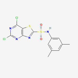 5,7-Dichloro-N-(3,5-dimethylphenyl)thiazolo[4,5-d]pyrimidine-2-sulfonamide