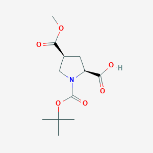 (2S,4S)-1-(tert-Butoxycarbonyl)-4-(methoxycarbonyl)pyrrolidine-2-carboxylic acid