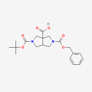 2-((Benzyloxy)carbonyl)-5-(tert-butoxycarbonyl)hexahydropyrrolo[3,4-c]pyrrole-3a(1H)-carboxylic acid