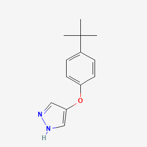 molecular formula C13H16N2O B12997461 4-(4-(tert-Butyl)phenoxy)-1H-pyrazole 