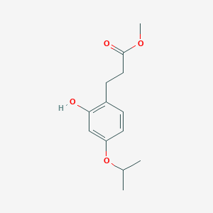 molecular formula C13H18O4 B12997463 Methyl 3-(2-hydroxy-4-isopropoxyphenyl)propanoate 