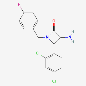 3-Amino-4-(2,4-dichlorophenyl)-1-(4-fluorobenzyl)azetidin-2-one