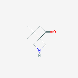 molecular formula C8H13NO B12997501 7,7-Dimethyl-2-azaspiro[3.3]heptan-5-one 