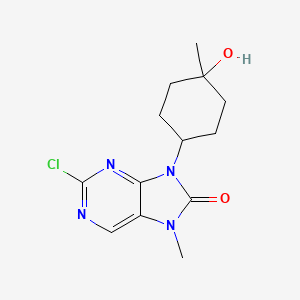 2-Chloro-9-(4-hydroxy-4-methylcyclohexyl)-7-methyl-7,9-dihydro-8H-purin-8-one