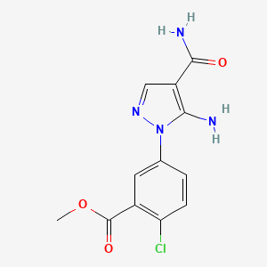 Methyl 5-(5-amino-4-carbamoyl-1H-pyrazol-1-yl)-2-chlorobenzoate