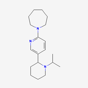 molecular formula C19H31N3 B12997574 1-(5-(1-Isopropylpiperidin-2-yl)pyridin-2-yl)azepane 