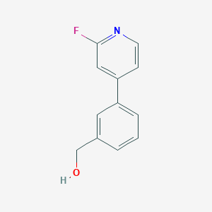 molecular formula C12H10FNO B12997595 (3-(2-Fluoropyridin-4-yl)phenyl)methanol 