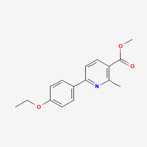 molecular formula C16H17NO3 B12997618 Methyl 6-(4-ethoxyphenyl)-2-methylnicotinate 