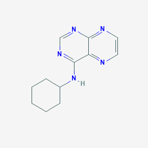 molecular formula C12H15N5 B12997620 N-cyclohexylpteridin-4-amine 