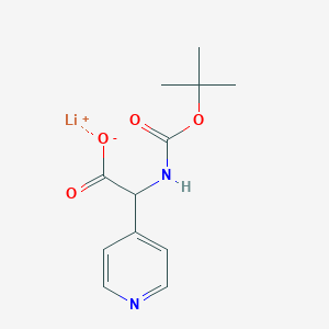 Lithium 2-((tert-butoxycarbonyl)amino)-2-(pyridin-4-yl)acetate