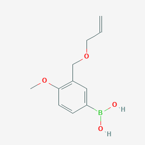 molecular formula C11H15BO4 B12997643 3-(Allyloxymethyl)-4-methoxyphenylboronic acid 