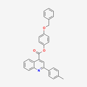 4-(Benzyloxy)phenyl 2-(p-tolyl)quinoline-4-carboxylate