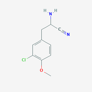 2-Amino-3-(3-chloro-4-methoxyphenyl)propanenitrile