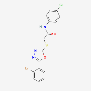 2-((5-(2-Bromophenyl)-1,3,4-oxadiazol-2-yl)thio)-N-(4-chlorophenyl)acetamide