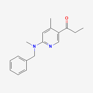 molecular formula C17H20N2O B12997664 1-(6-(Benzyl(methyl)amino)-4-methylpyridin-3-yl)propan-1-one 