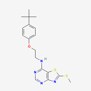 N-(2-(4-(tert-Butyl)phenoxy)ethyl)-2-(methylthio)thiazolo[4,5-d]pyrimidin-7-amine