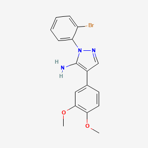 1-(2-Bromophenyl)-4-(3,4-dimethoxyphenyl)-1H-pyrazol-5-amine